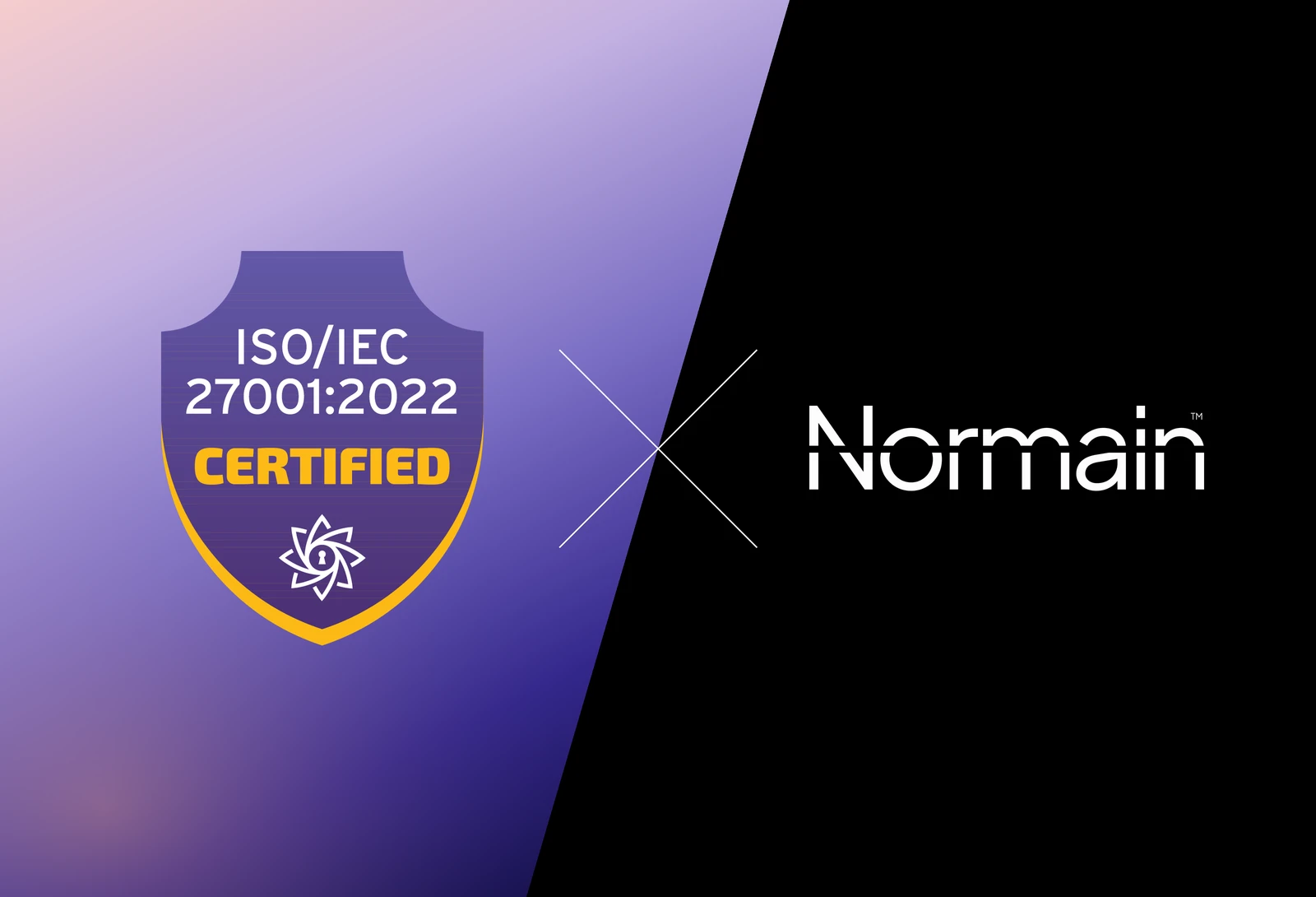 The Prescient Security ISO/IEC 27001:2022 Certified badge next to the Normain logo